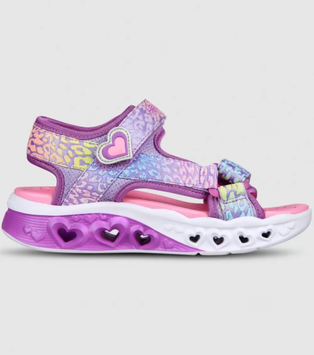 Discount Skechers Flutter Hearts Sandal (Ps) Kids Lavender Multi