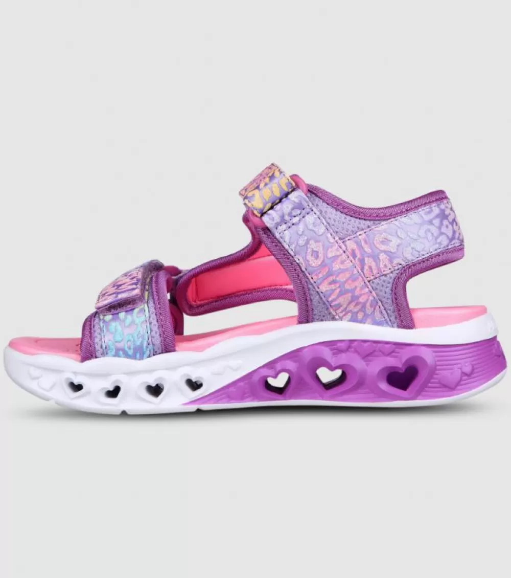 Discount Skechers Flutter Hearts Sandal (Ps) Kids Lavender Multi