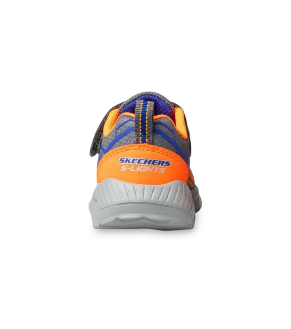 Cheap Skechers Magna Lights Bozler (Td) Kids Charcoal Orange