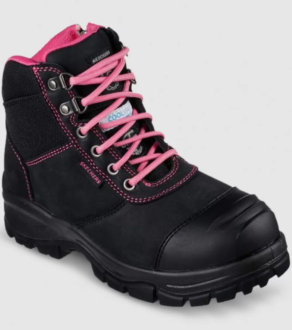 Online Skechers Skx Work Comp Toe Womens Black Pink