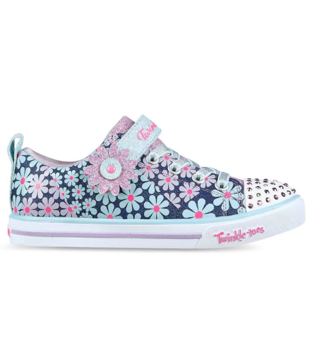 Best Sale Skechers Sparkle Lite Super Blooms (Ps) Kids Denim Multi