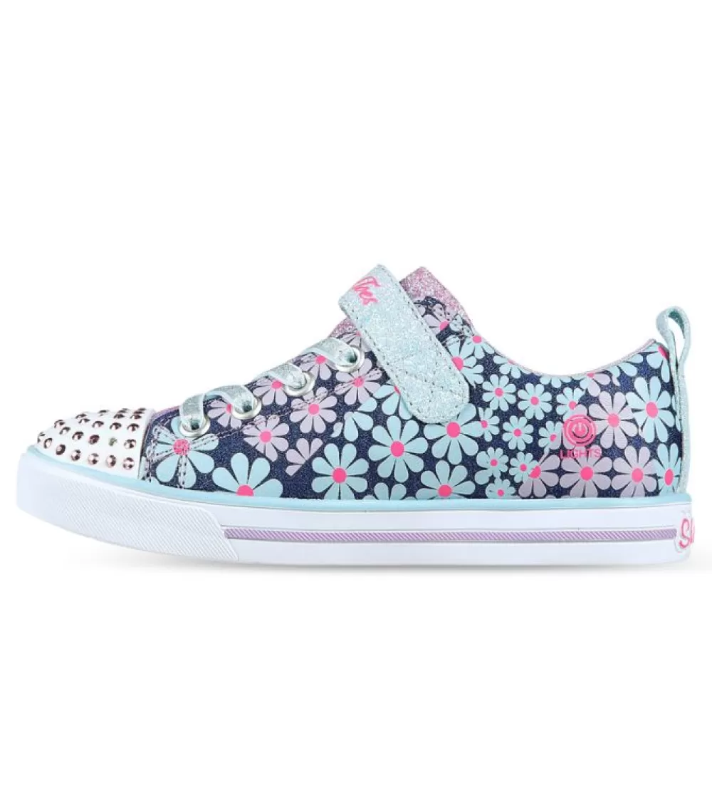 Best Sale Skechers Sparkle Lite Super Blooms (Ps) Kids Denim Multi