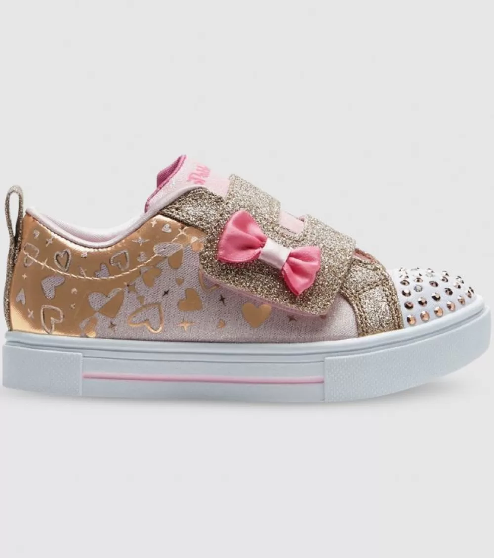 Clearance Skechers Twinkle Sparks Heather Charmer (Td) Kids Light Pink Rose Gold