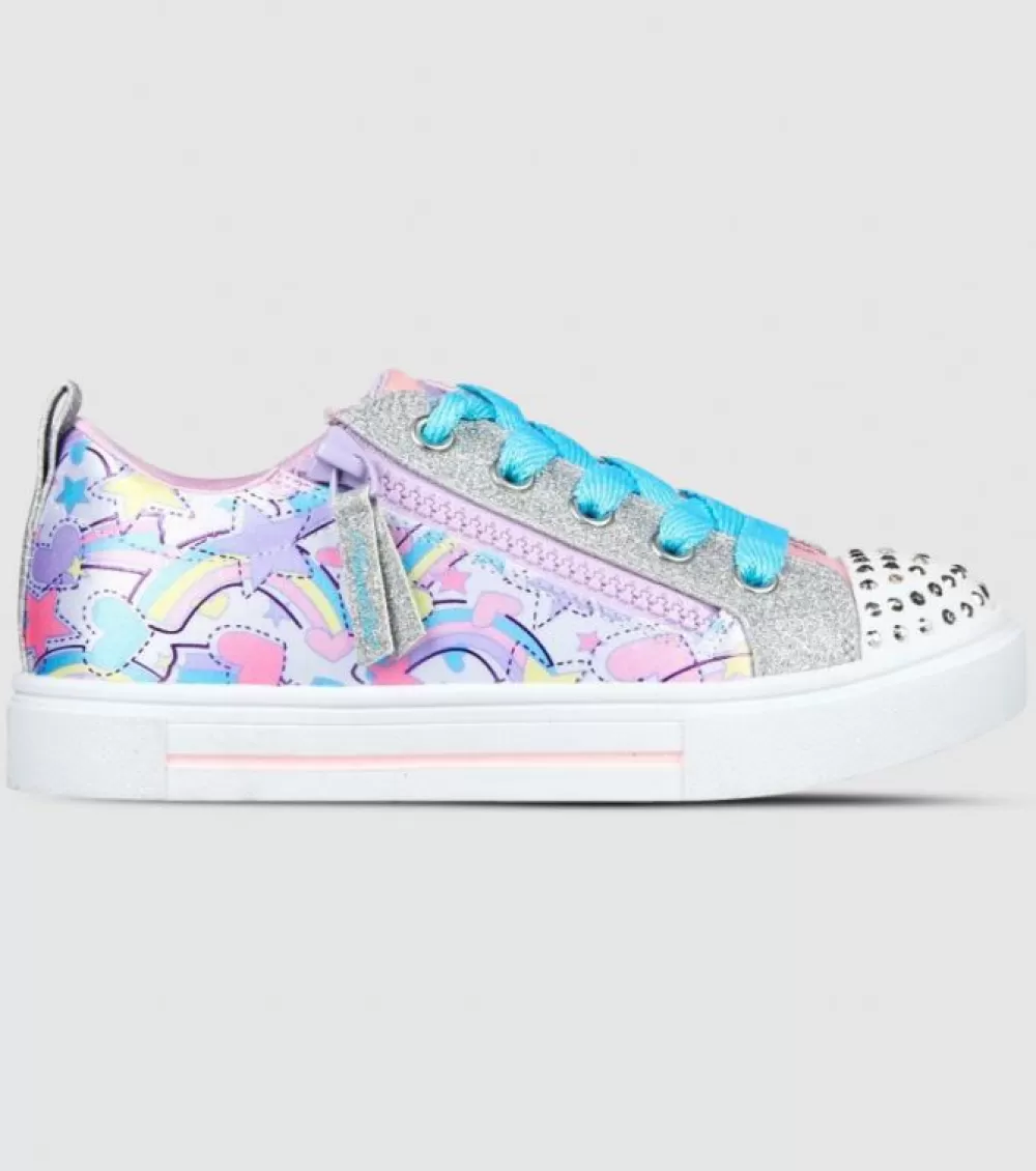 Hot Skechers Twinkle Sparks Rainbow Shines (Ps) Kids White Multi