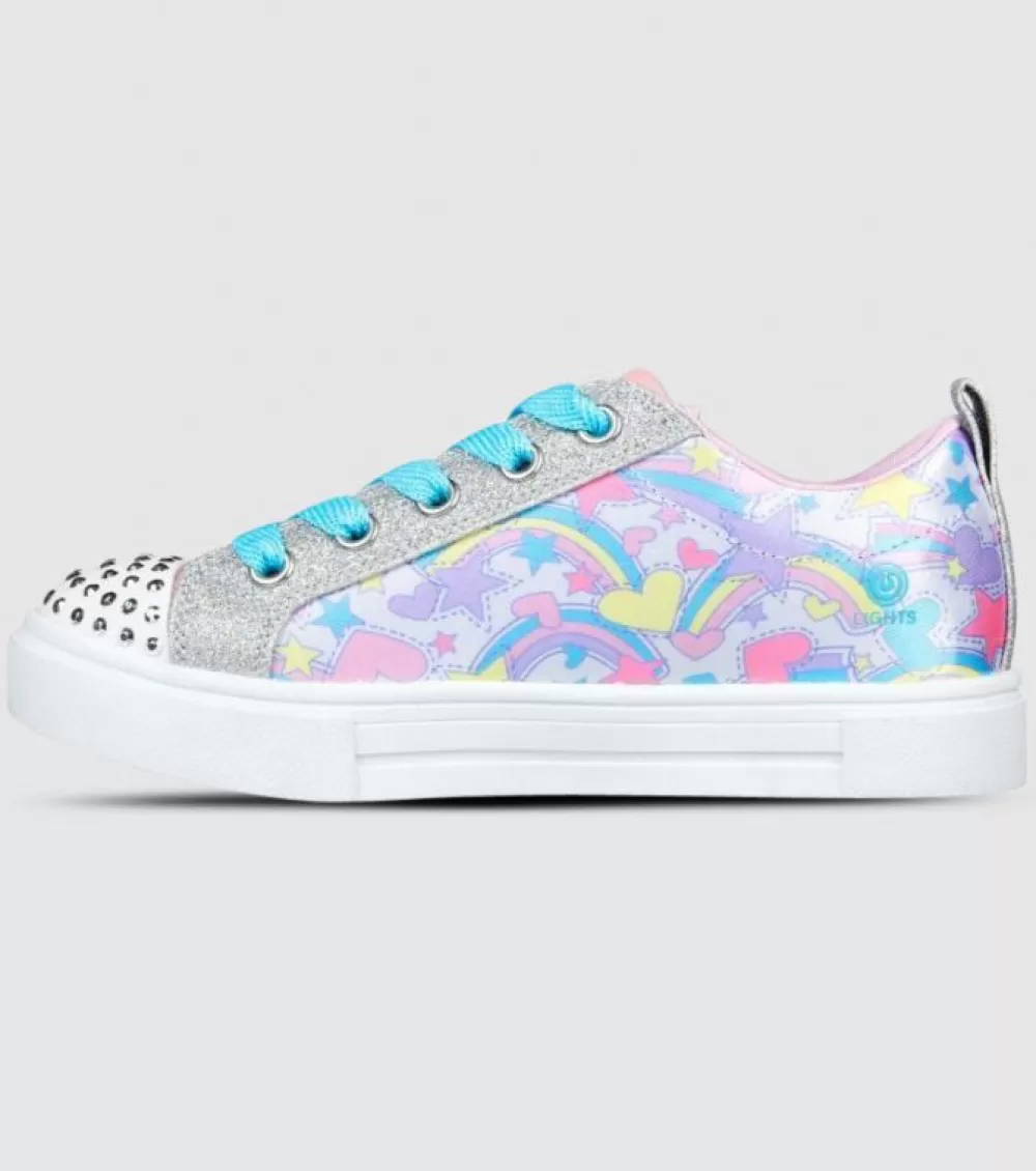 Hot Skechers Twinkle Sparks Rainbow Shines (Ps) Kids White Multi