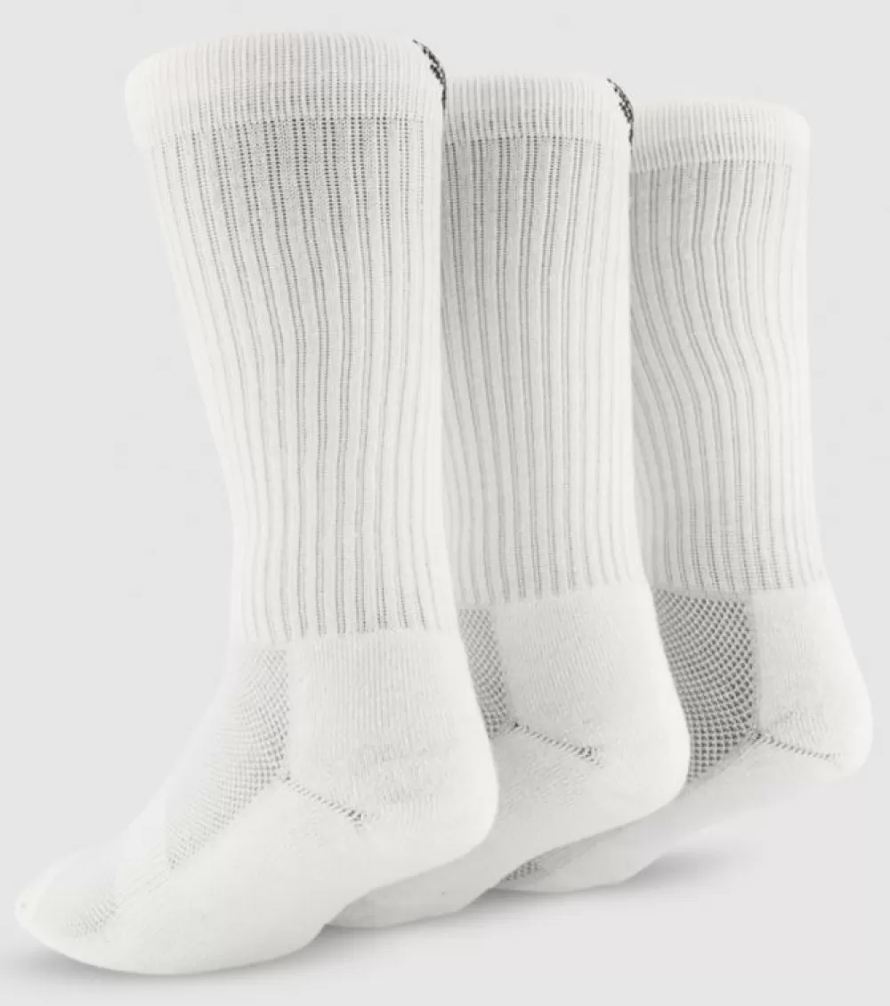 Best Sale TAF Brand The Athletes Foot Active Crew Socks 3 Pack White