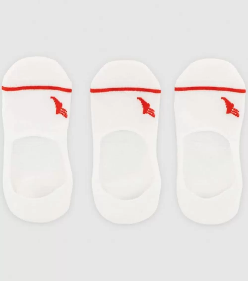 Outlet TAF Brand The Athletes Foot Active Invisible Socks 3 Pack White