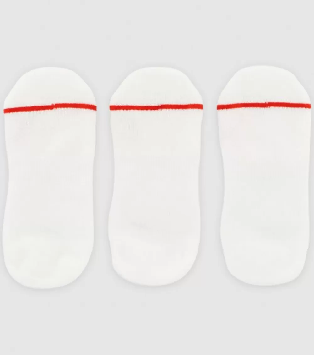 Outlet TAF Brand The Athletes Foot Active Invisible Socks 3 Pack White