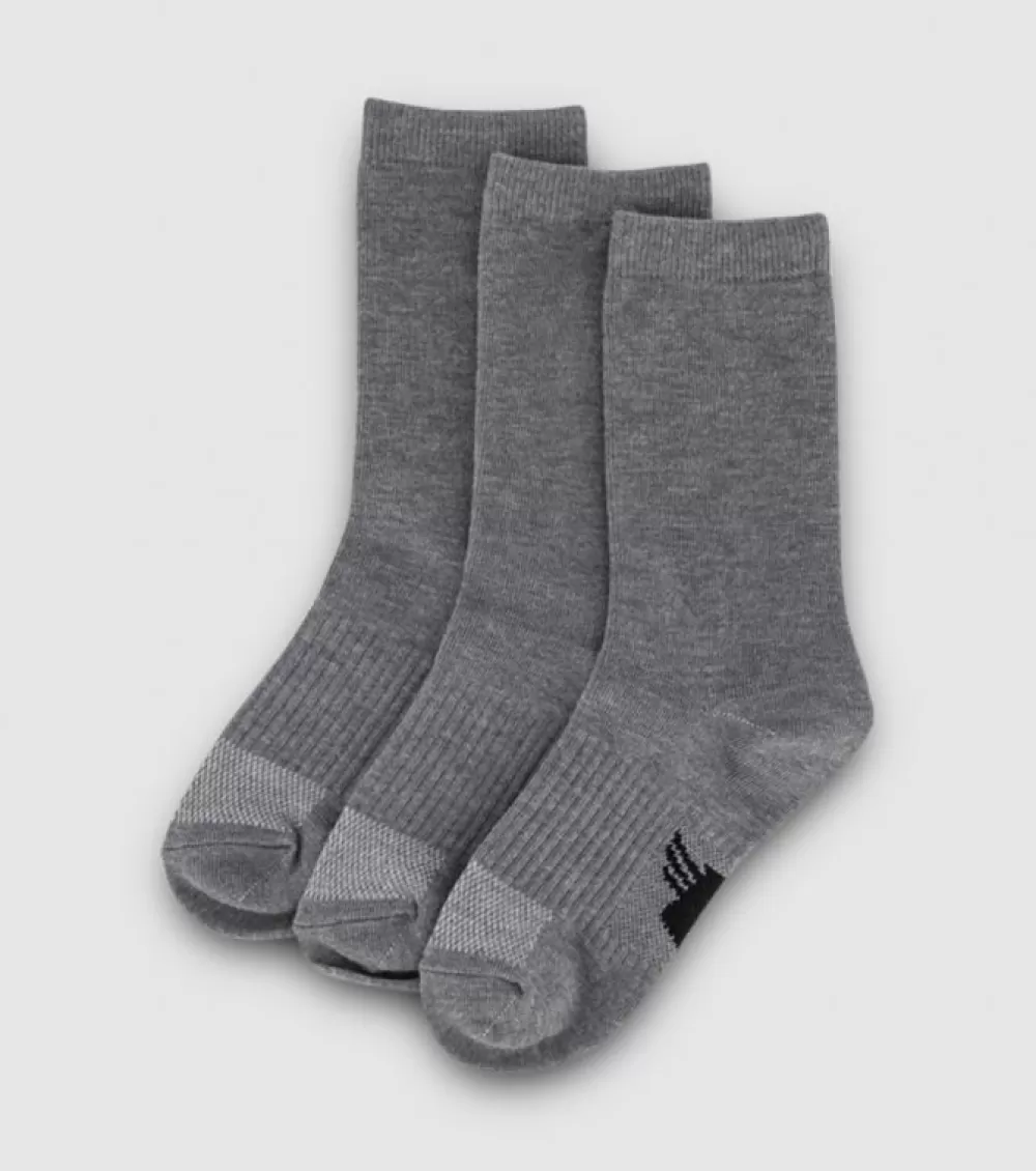 Cheap TAF Brand The Athlete'S Foot Crew Cut Socks 3 Pack Kids Grey