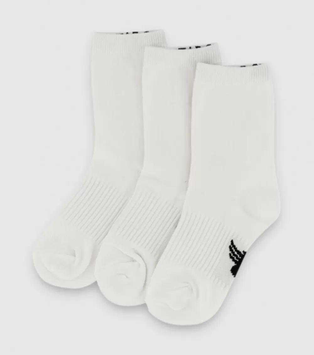 Flash Sale TAF Brand The Athletes Foot Crew Cut Socks 3Pack Kids White